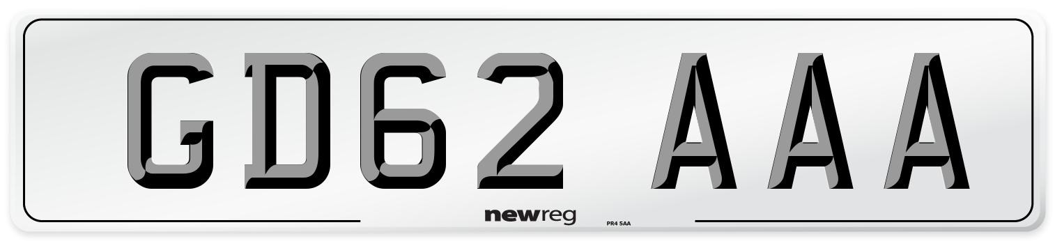 GD62 AAA Number Plate from New Reg